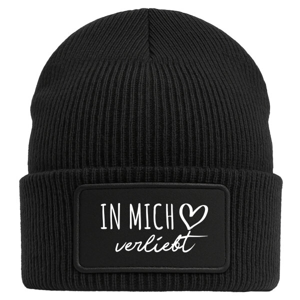 Beanie In mich verliebt Black Mütze