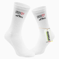 Socken Uropa mit Herz Größe 37/46 White Motiv...