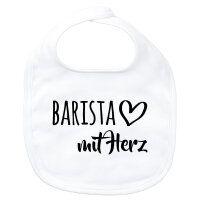 Baby Lätzchen Barista mit Herz