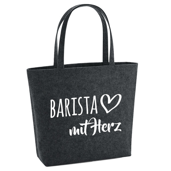 Filzshopper Barista mit Herz 22 Liter Filztasche