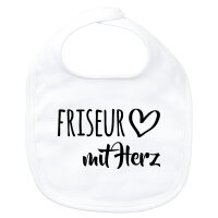 Baby Lätzchen Friseur mit Herz