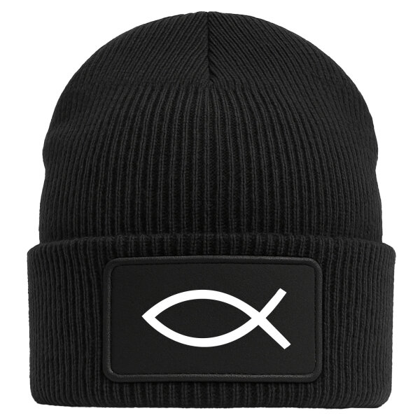 Beanie Fische Symbol Black Mütze