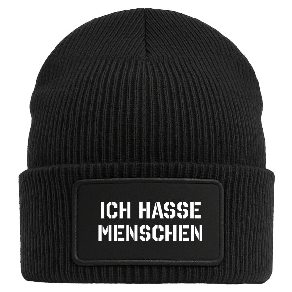 Beanie Ich hasse Menschen Black Mütze