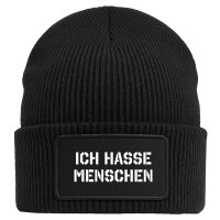 Beanie Ich hasse Menschen Black Mütze