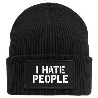 Beanie I hate people Black Mütze