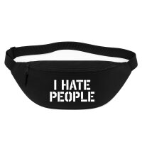 Bauchtasche I hate people 2,5 Liter Black Crossbody Bag