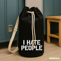 Seesack I hate people 20 Liter Rucksack Black