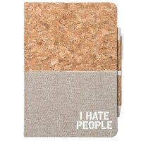 Notizbuch A5 I hate people 80 Blatt inkl. Kugelschreiber
