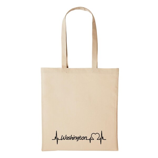 Baumwollbeutel Washington Natural 10 Liter