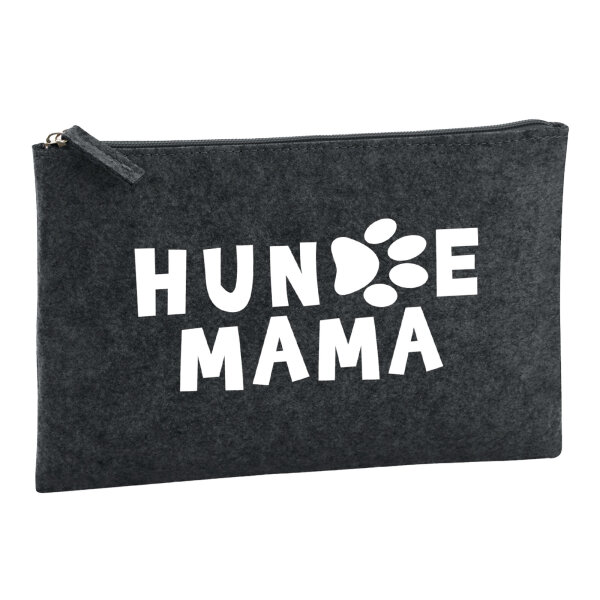 Kulturbeutel Hundemama Tapse 1 Liter Filz Charcoal Kosmetiktasche