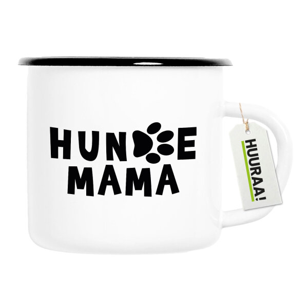 Emaille Tasse Hundemama Tapse 300ml Vintage Emaille Becher