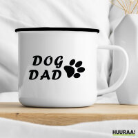 Emaille Tasse Dog Dad Tapse 300ml Vintage Emaille Becher