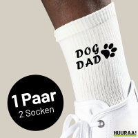 Socken Dog Dad Tapse Größe 37/46 White Motiv...
