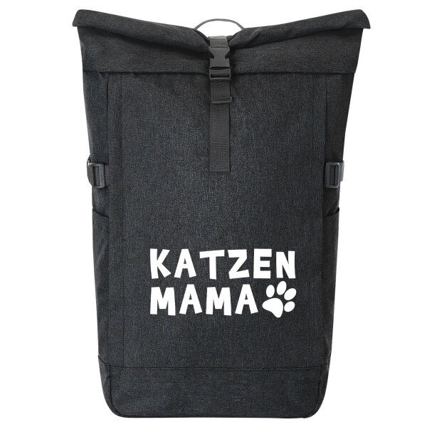 Kurierrucksack Katzenmama Tapse 30-44 Liter Black Melange