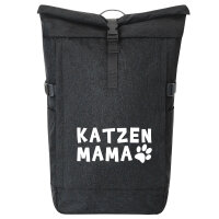 Kurierrucksack Katzenmama Tapse 30-44 Liter Black Melange