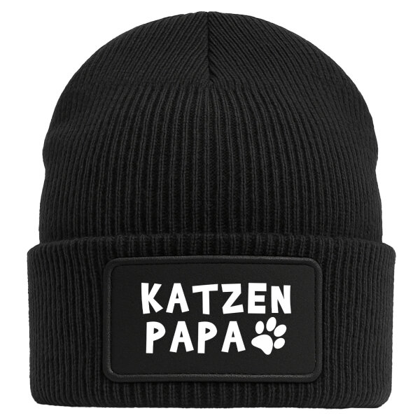 Beanie Katzenpapa Tapse Black Mütze