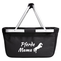 Einkaufskorb Pferdemama Silhouette in Black, faltbar, 20...