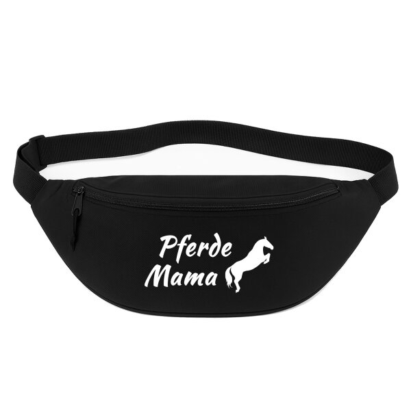 Bauchtasche Pferdemama Silhouette 2,5 Liter Black Crossbody Bag