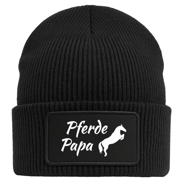 Beanie Pferdepapa Silhouette Black Mütze
