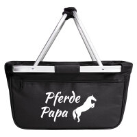 Einkaufskorb faltbar Pferdepapa Silhouette 20 Liter...