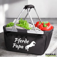 Einkaufskorb faltbar Pferdepapa Silhouette 20 Liter...