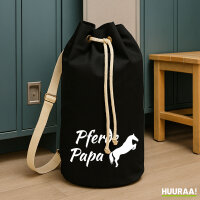 Seesack Pferdepapa Silhouette 20 Liter Black