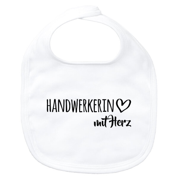 Baby Lätzchen Handwerkerin mit Herz