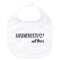 Baby Lätzchen Handwerkerin mit Herz Klettverschluss