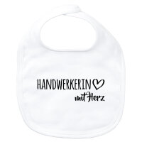 Baby Lätzchen Handwerkerin mit Herz