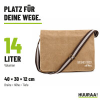 Umhängetasche Hausmeister mit Herz, Canvas, 14 Liter