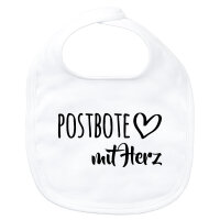 Baby Lätzchen Postbote mit Herz