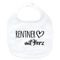 Baby Lätzchen Rentner mit Herz