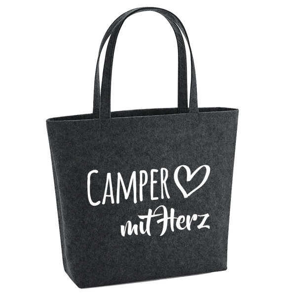 Filzshopper Camper mit Herz 22 Liter Filztasche