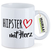 Kaffeetasse Hipster mit Herz 330ml
