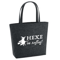 Filzshopper Hexe im Anflug 22 Liter Filztasche