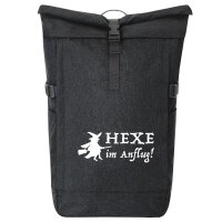 Kurierrucksack Hexe im Anflug 30-44 Liter Black Melange