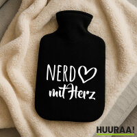 Wärmflasche Nerd mit Herz