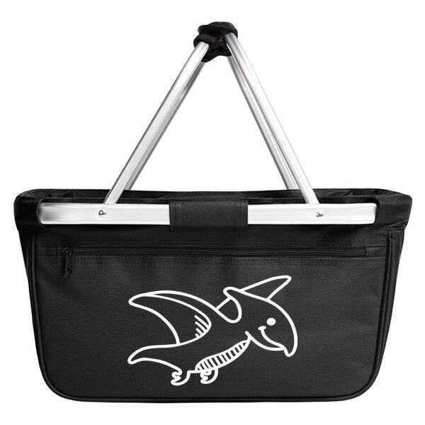 Einkaufskorb faltbar Pteranodon Dinosaurier 20 Liter Tragekorb Black