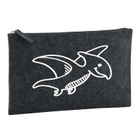 Kulturbeutel Pteranodon Dinosaurier 1 Liter Filz Charcoal...