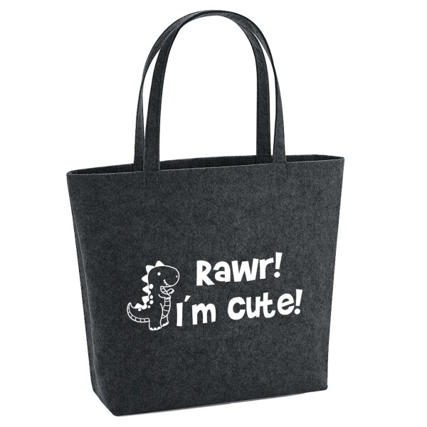 Filzshopper T-Rex I`m cute 22 Liter Filztasche