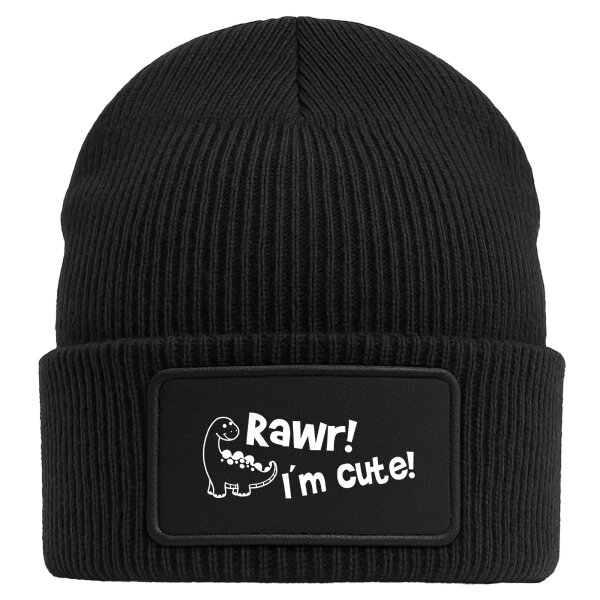 Beanie Brachiosaurus I`m cute Black Mütze