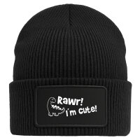 Beanie Brachiosaurus I`m cute Black Mütze