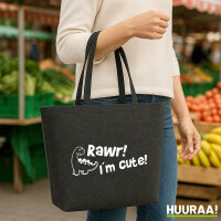 Filzshopper Brachiosaurus I`m cute 22 Liter Filztasche