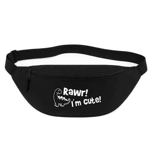Bauchtasche Brachiosaurus I`m cute 2,5 Liter Black Crossbody Bag