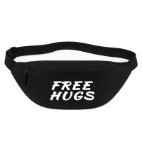 Bauchtasche Free Hugs Schriftzug 2,5 Liter Black...