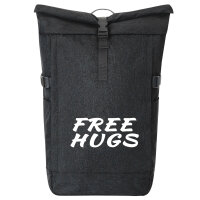 Kurierrucksack Free Hugs Schriftzug 30-44 Liter Black...