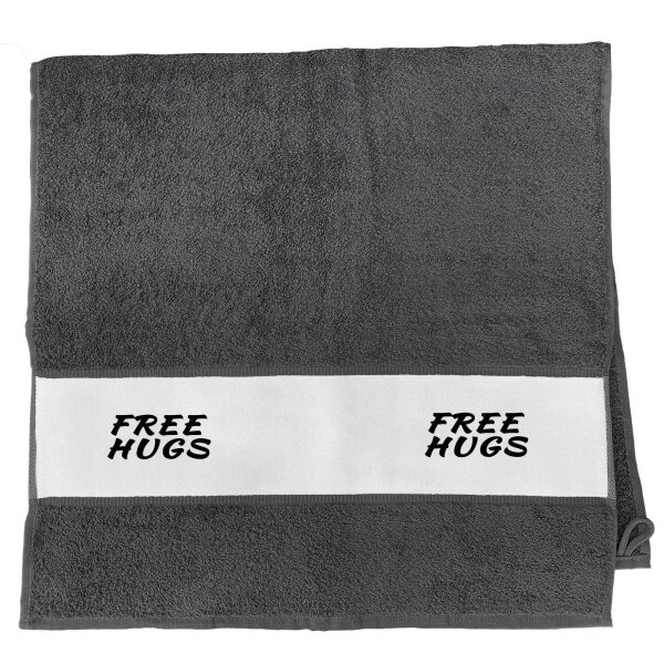 Handtuch Free Hugs Schriftzug 50x100cm