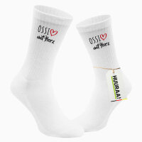 Socken Ossi mit Herz Größe 37/46 White Motiv Tennissocken