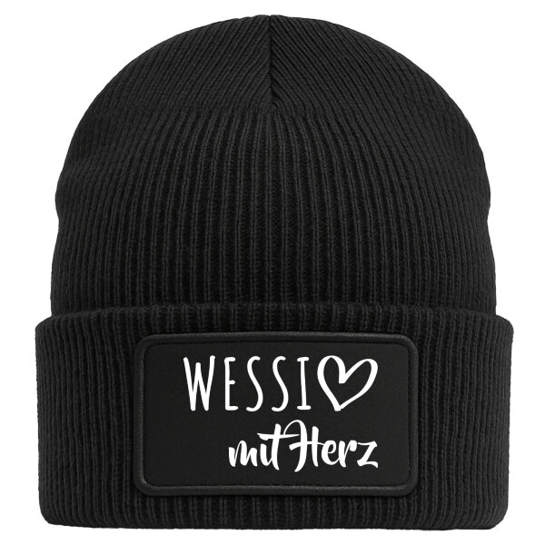 Beanie Wessi mit Herz Black Mütze