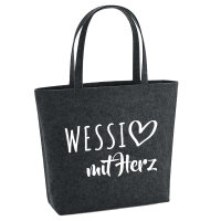 Filzshopper Wessi mit Herz 22 Liter Filztasche